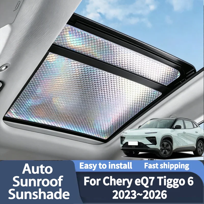For Chery eQ7 Tiggo 6 2023~2026 2024 2025 Car Sun Shades Cover Auto Sunroof Sunshade Protector Anti-UV Heat Isolate Accessories