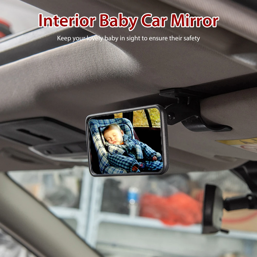 Baby Car Mirror Adjustable Car Interior Rear View Mirror, Universal Shatterproof Child Observation Mirror for Car Truck SUV