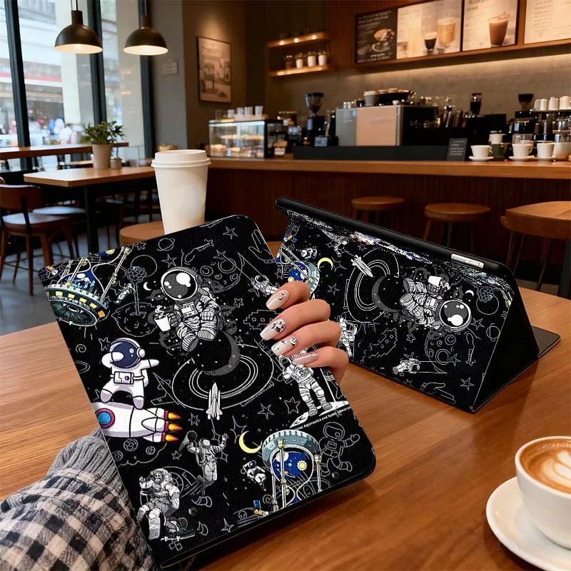 Cartoon Astronaut For Xiaomi Redmi Mi Pad 8 7 6 5 4 2 SE K Pro Max Ultra Inch Tablet Case Soft