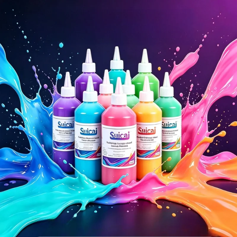 500ML DIY Pouring Fluid Acrylic Paint Non‑Baking Liquid Pigment Handmade Casting Paint for Fluid Art Craft Artist Art Supplies