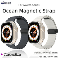 Ocean Magnetic Strap for Apple Watch Ultra 2 49mm HK9 Pro Max DT8 S9 45 44 42 38 40 41mm Silicone Strap Z69 S10proMax LG59 ultra