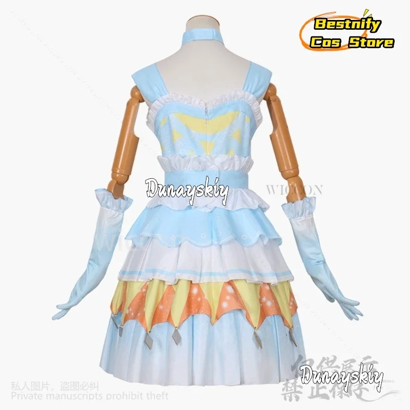 コスプレキリヤアオイアニメアイカツ！コスプレ日本のアイドルかわいい女の子コスチュームケーキドレスアクアブルーロリータ素敵なかわいいJirai Kei пла