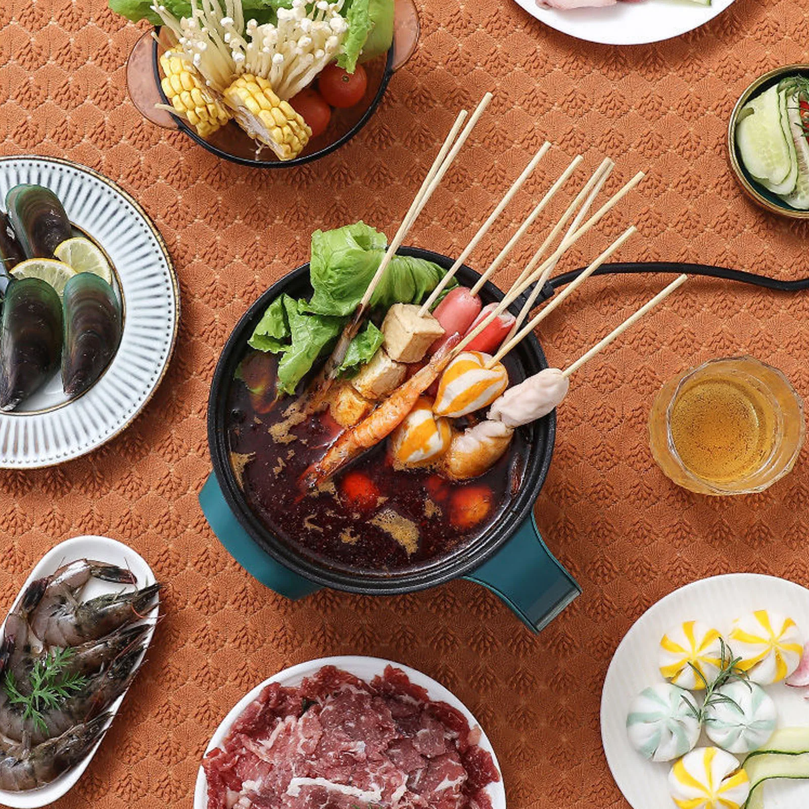 وعاء تسخين كهربائي غير لاصق سعة 1.8 لتر بقدرة 600 وات طباخ حجز ذكي صغير لحساء المعكرونة وبيض شريحة لحم ودقيق الشوفان