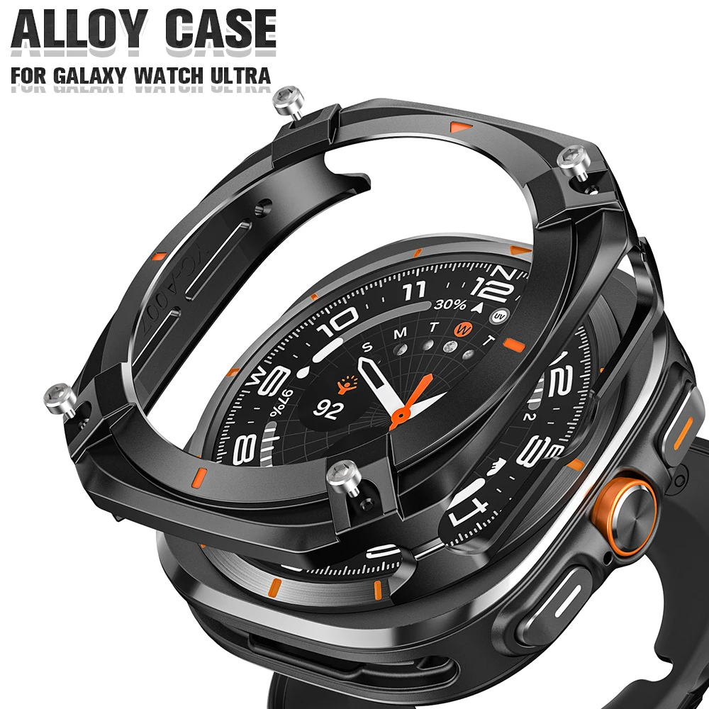 

Luxury Zinc Alloy Armor Case for Samsung Galaxy Ultra Watch Ultra 47mm Metal Cover Screen Protector for SamsungGalaxy 7 Ultra 47