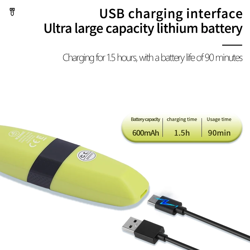 Kemei 1902 Electric Shaver for Women Bikini Hair Remover Floating Head Professional Waterproof Body Shaver Machine Pubic Razor