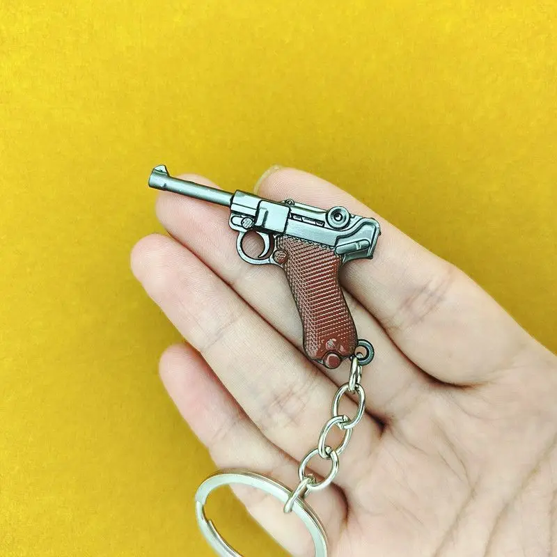 PUBG Game Мини-пистолет, игрушки, периферийные устройства, 5 мм, Luger P08, металлический брелок, игрушка-подвеска