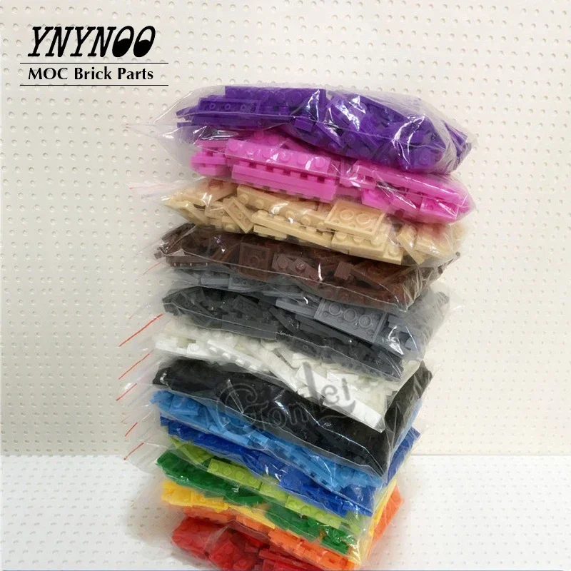 

100Pcs/Lot 15 Colors Bulk Building Block Bricks For Kids Toys Mixed 8 Models Compatible with Plate 1x1 1x2 1x3 1x4....2x4