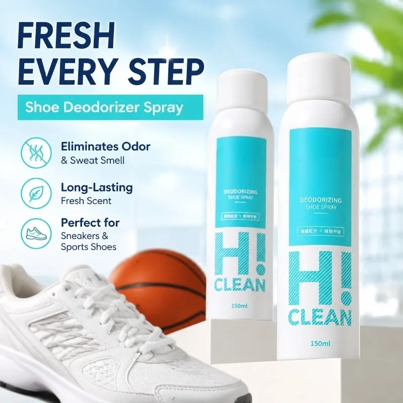 Shoe Deodorizer Spray for Basketball Sports Shoes, Eliminates Odor and Sweat Smell, Long-Lasting Fresh Scent for Sneakers and