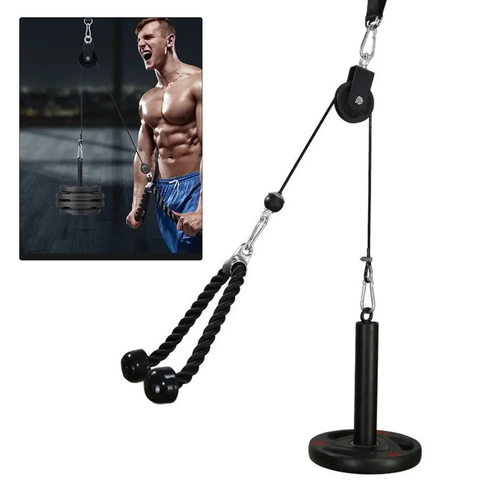 8Pcs Sports Adjustable Home Gym Cable Reel Device Corded Exercise Cable Gym Hose Portable Heavy Duty Pulley Exercise Kit Fitness