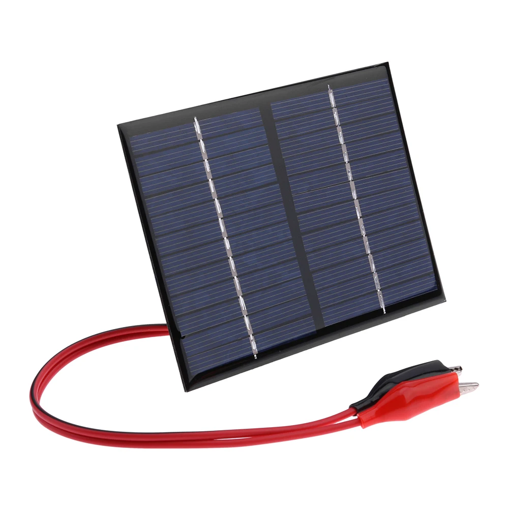 5-1pcs 1.5W 12V Solar Cell Module with w/Clip Power Bank Polysilicon DIY Solar Panel Battery Charger Portable Solar Panels