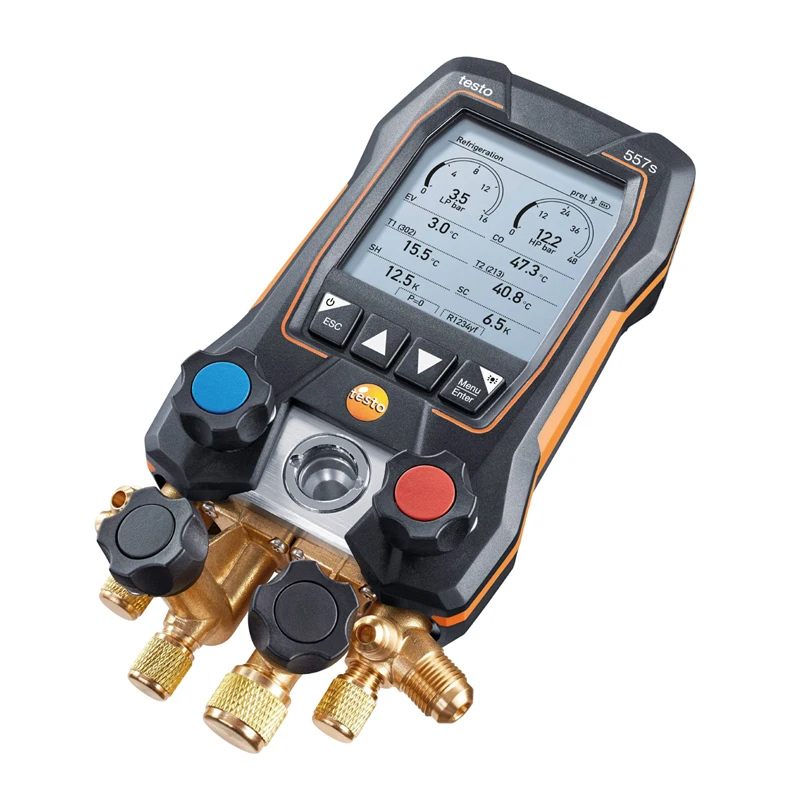 Testo 557s طقم مكنسة كهربائية ذكية مشعب رقمي ذكي مع مكنسة كهربائية لاسلكية ومشبك مجسات درجة الحرارة 0564 5571