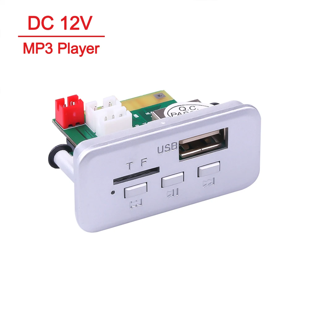 DC 12V Bluetooth 5.0 MP3 WMA Decoder Board Wireless MP3 Music Player FM Radio Audio Module Support USB FM TF AUX Car Radio