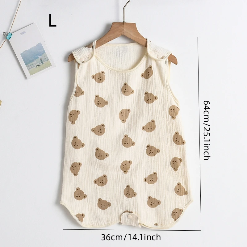 Spring Summer Thin Baby Muslin Sleeping Blanket Boys Girls Cotton Sleep Bag Sleeveless Wearable Newborn Soft Gauze Wrap Pajamas