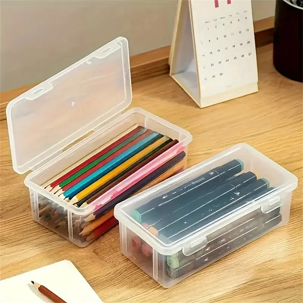 1pc Lightweight Translucent Pencil Case: Big Capacity & Frosted Design - Perfect For School Supplies, Student Pencil Case, Pract