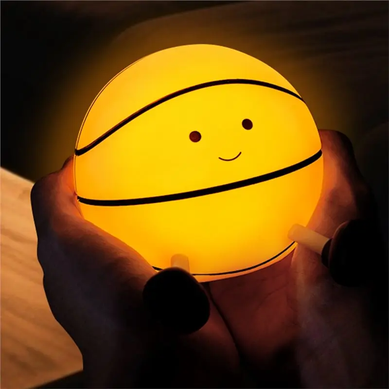 ABVT-Basketball Lamp LED Rechargeable Light Basketball Lamp For Sports Fans Ideal Gift For Boys And Girls