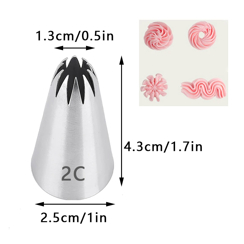 Russian Icing Piping Pastry Nozzles For Cakes Fondant Decor Confectionery Flower Cream Nozzle Kitchen Gadgets 1M#2A#2D#2F#6B