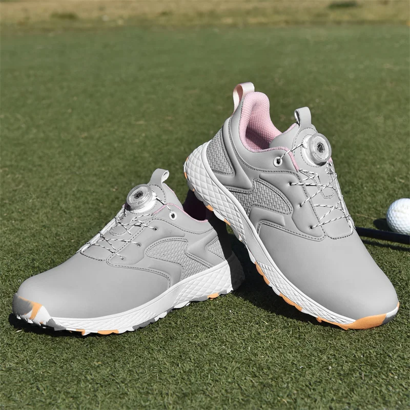 Professional Women Spikes Golf Shoes Quick Lacing Girls Golfer Training Shoes Non-slip Lady Big Size 41 42 Pro Golfing Sneakers