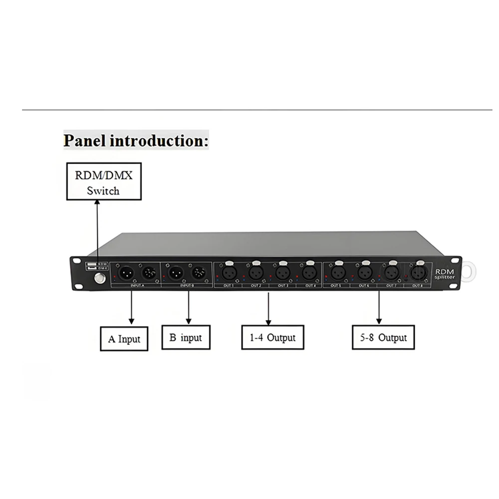 Contrôleur de Lumière de Scène RDM, 8 Ports de Sortie pour Équipement de DJ, Mathiation du Signal