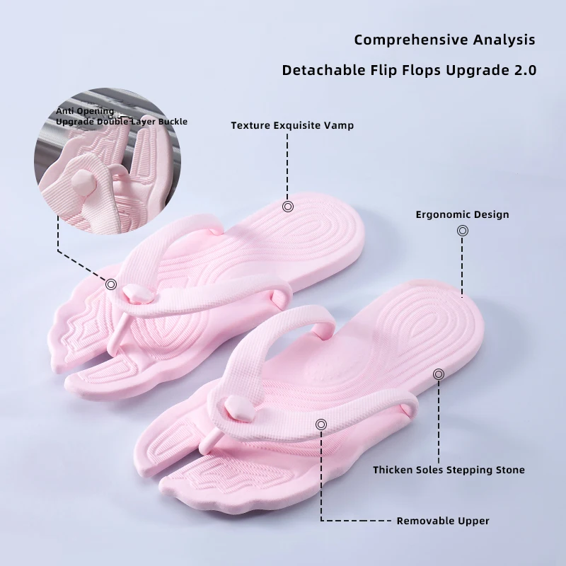 1Pair of Portable Folding Slippers for Business Trip Couple Beach Flip-flops Hotel Bath Anti-skid Slippers Folding Slippers