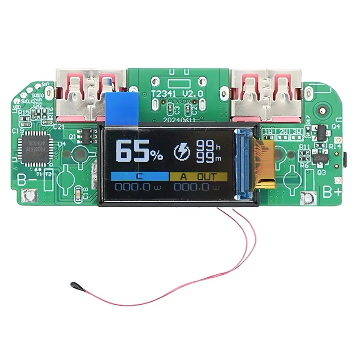 DT75BG 22.5W Bidirectional Fast Charging Converter Mobile Power Module for DIY Power Motherboard with Type-C USB Display