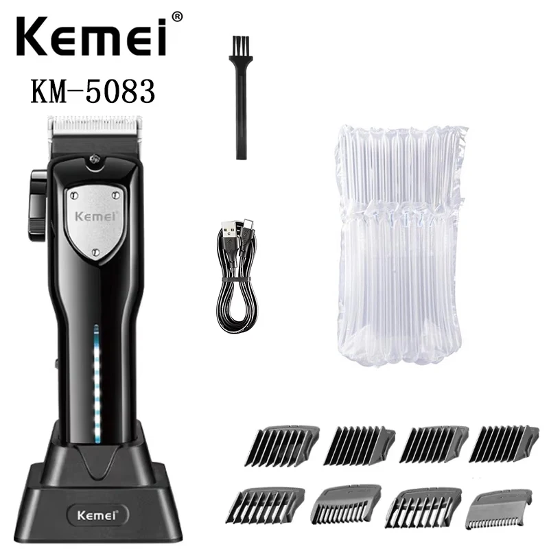 Kemei KM-5083 Professional Hair Beard Trimmer Grooming Kit Barber Haircut Shaving Electric Razor Shaver for Men