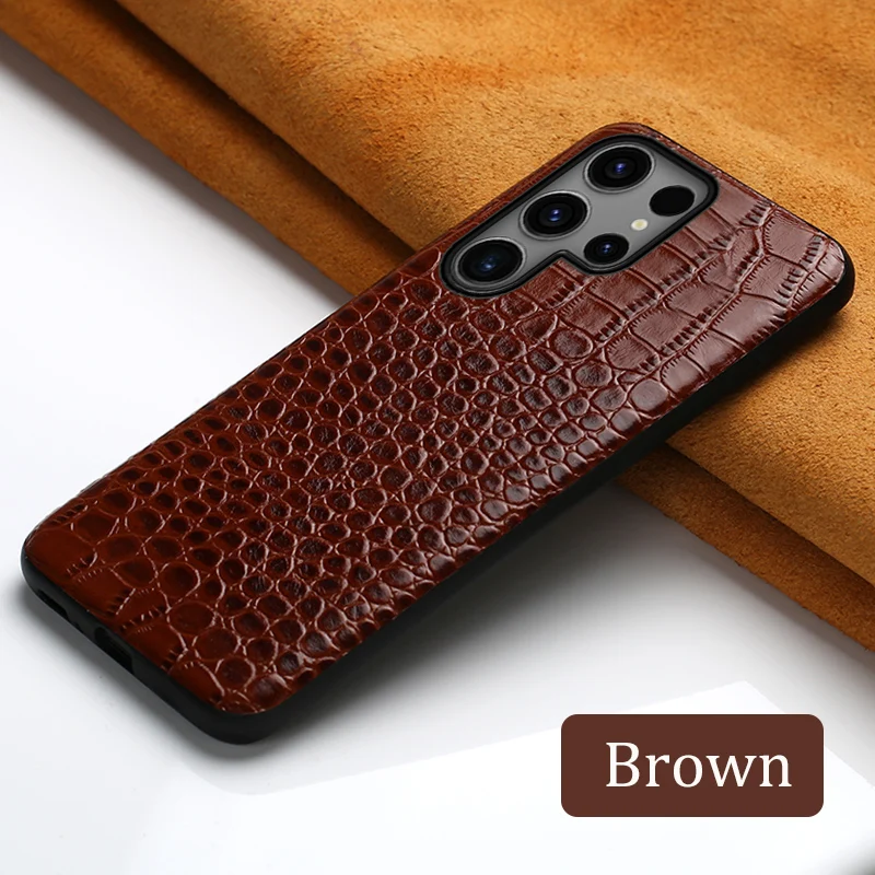 LANGSIDI New Cowhide Genuine Leather case for Samsung Galaxy s24 ultra s23 s22 Plus s20fe a53 a54 a55 s21fe shockproof fundas