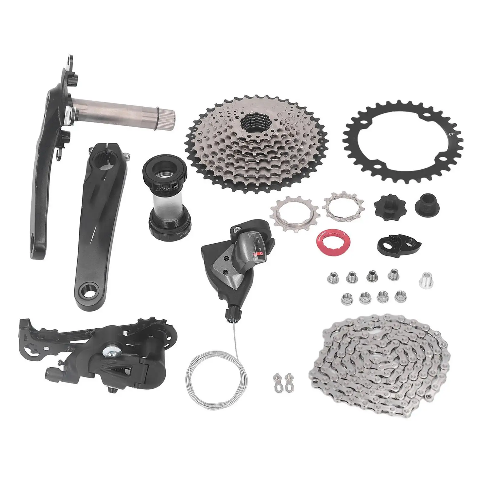 

10-Speed Bike Gear Groupset with Multi-Layer Plating - Durable & Compatible Accessories for mountain Bikes