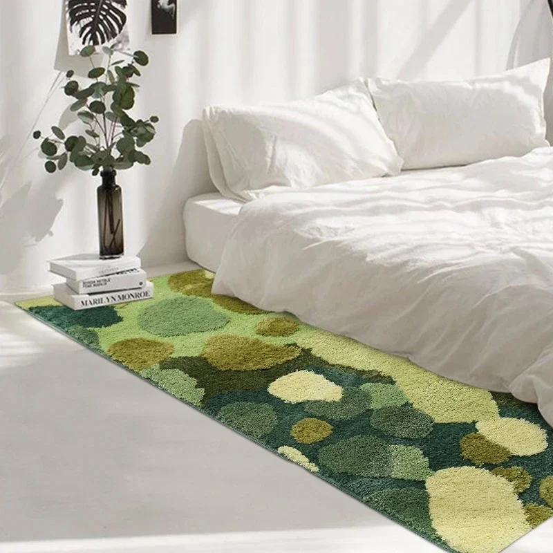 

3D Stereo Moss Area Rug for Living Room Green Moss Carpet Bedroom Bedside Floor Mat Anti-slip Modern Shaggy Rugs Home Decor