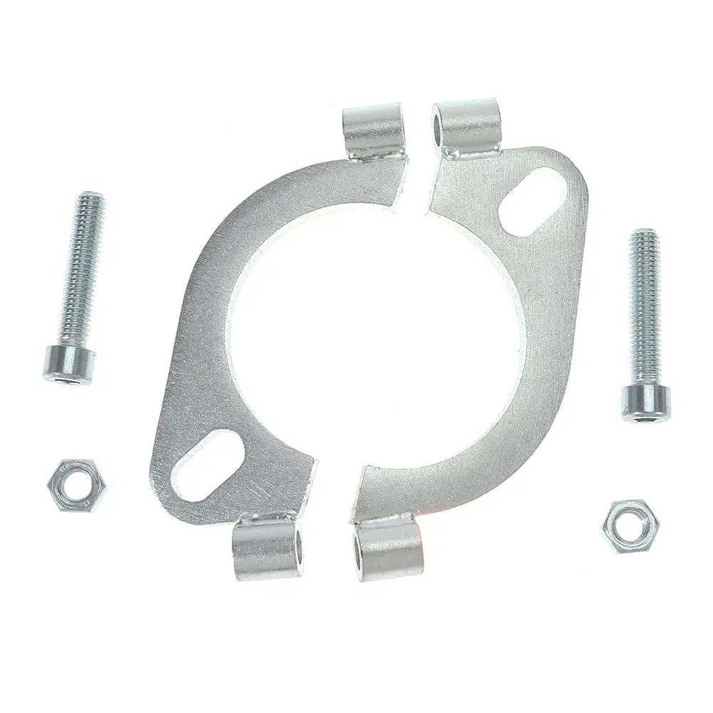 Silver Flange Repair 2.5in/63mm Split Exhaust Flange Repair Kit Steel Flat Oval Flange Connection For Exhaust Flange Repair