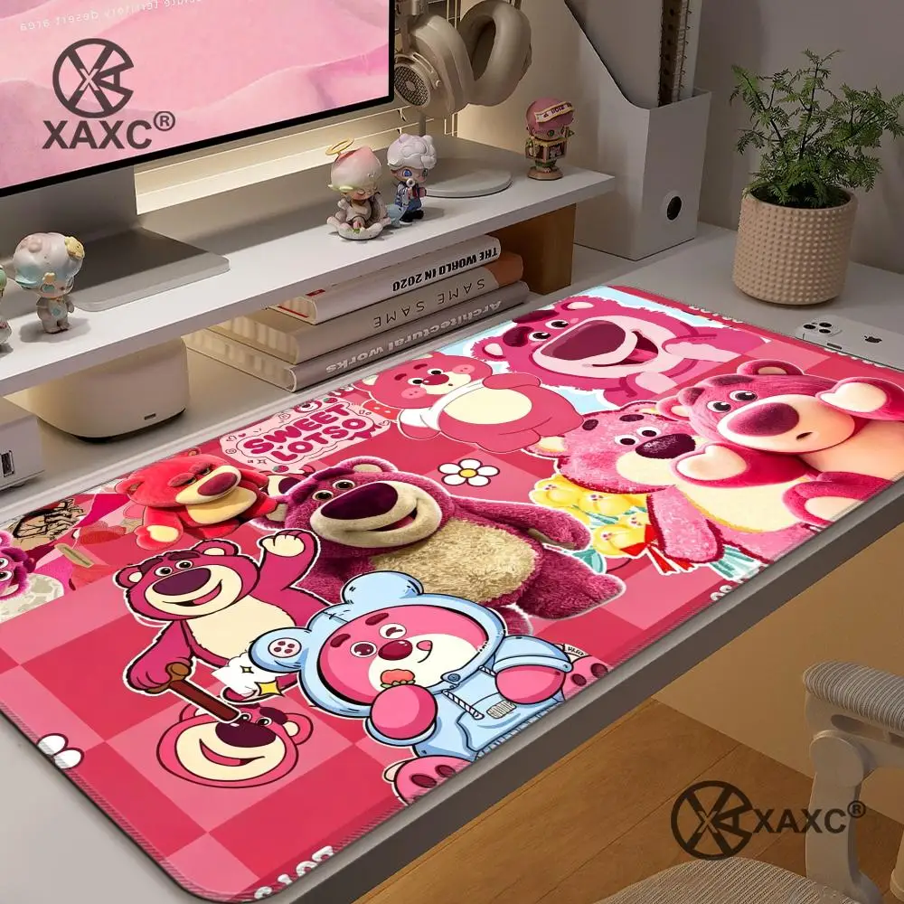 Gaming Mouse Pad Anime PC Computer Gamer Desk Mouse Mat For Best Gift Office Laptop Kawaii S-Strawberrys Bear Lotso Mouse Pad