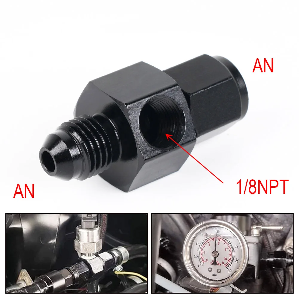 AN4 AN6 AN8 AN10 AN12 AN16 1/8" NPT Fuel Oil Pressure Gauge Sensor  Adapter Swivel Fitting Connection Gauge Port Pipe Fitting