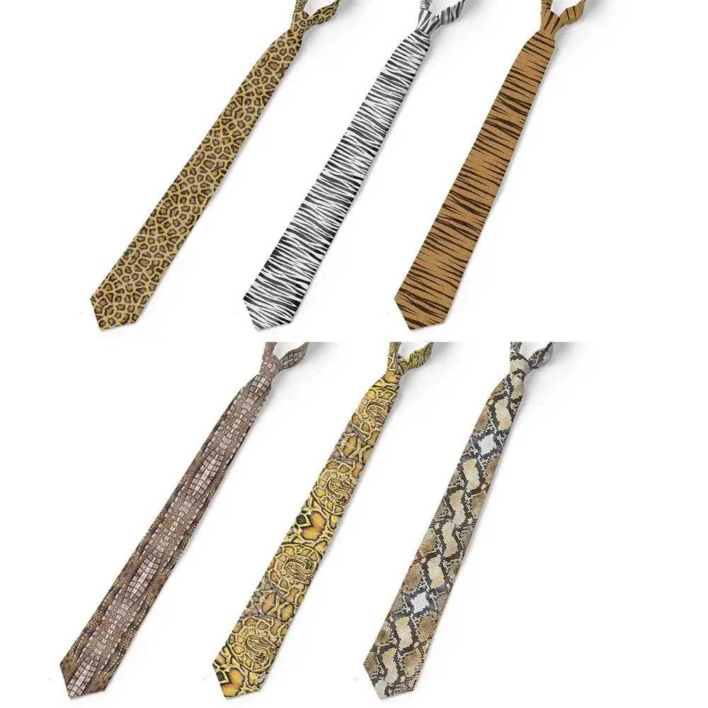 ليوبارد الأفعى مثير الجدة المطبوعة التعادل أزياء عارضة 8 سنتيمتر الإبداعية التعادل الرجال الاكسسوارات الفريدة حفل زفاف هدايا الأعمال