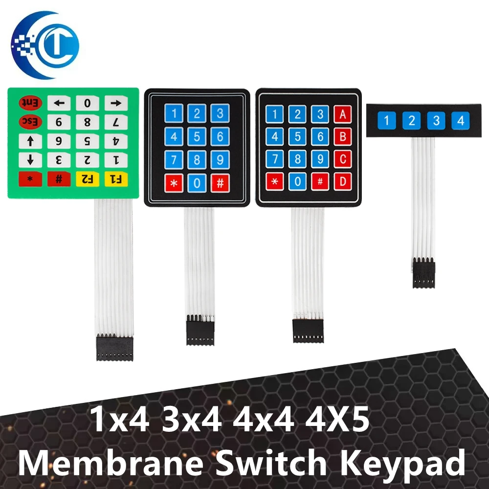 1 x 4 3X4 4*4 Matrix Array Matrix keyboard 4 12 16 20 Key 1x4 3x4 4x4 4*5 Membrane Switch Keypad for arduino smart car