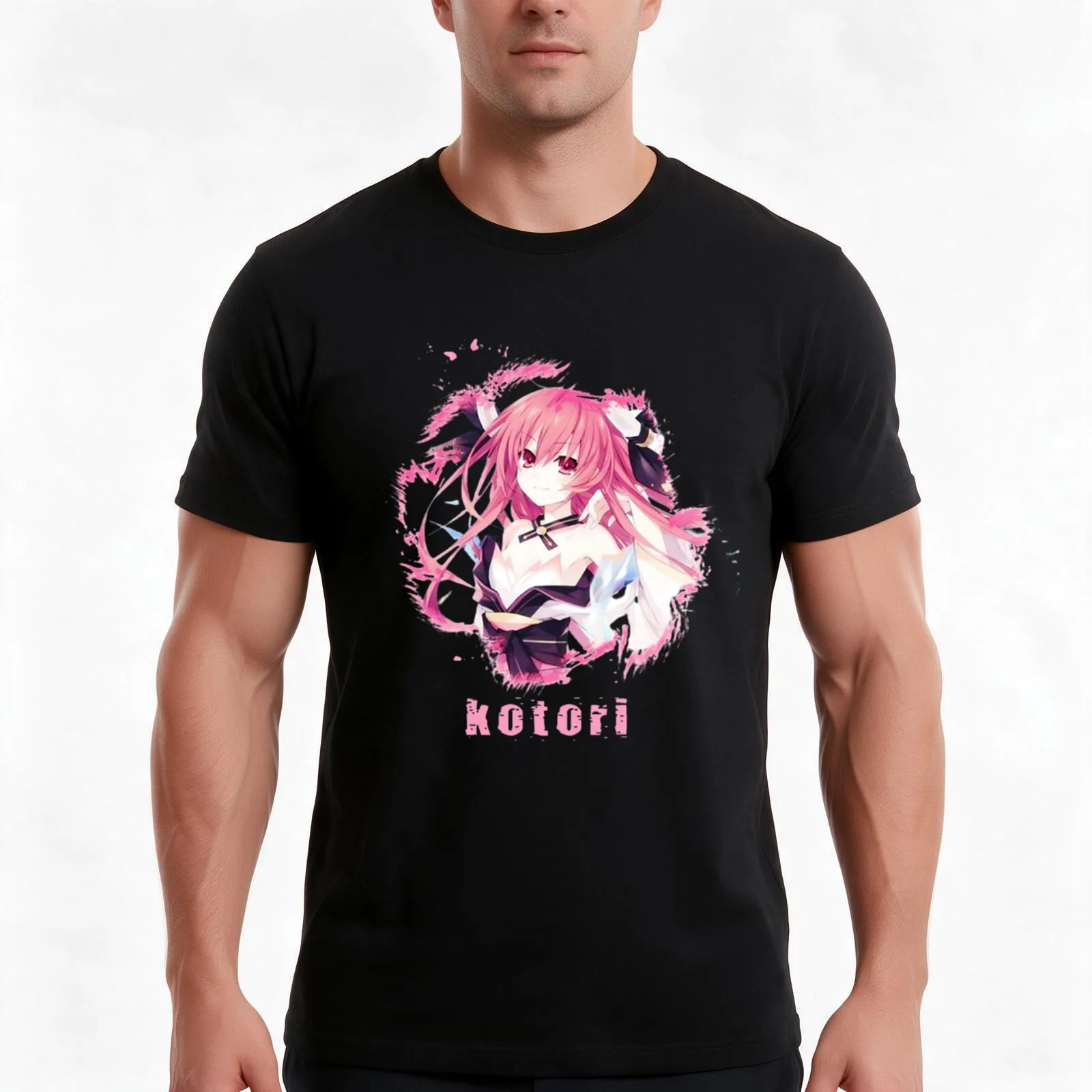 Kotori Itsuka - Date a Live T-Shirt Summer Casual Cotton Tee Oversized Streetwear Tops Vintage Graphic Print 100% Cotton
