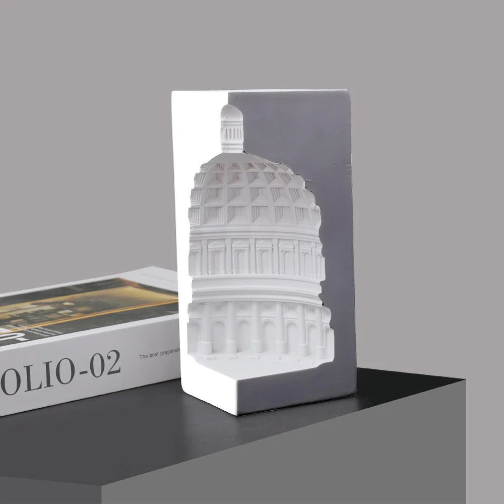 Römisches Pantheon-Kuppelmodell – europäische architektonische Harzskulptur für Fotografie-Requisiten, Schreibtischdekoration und antike Rom-Dekoration