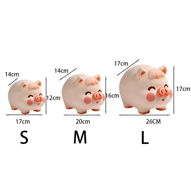 Enamel Piggy Bank Cartoon Anti-fall Animal Saving Jar High Capacity Saving Jar Ornament Desktop
