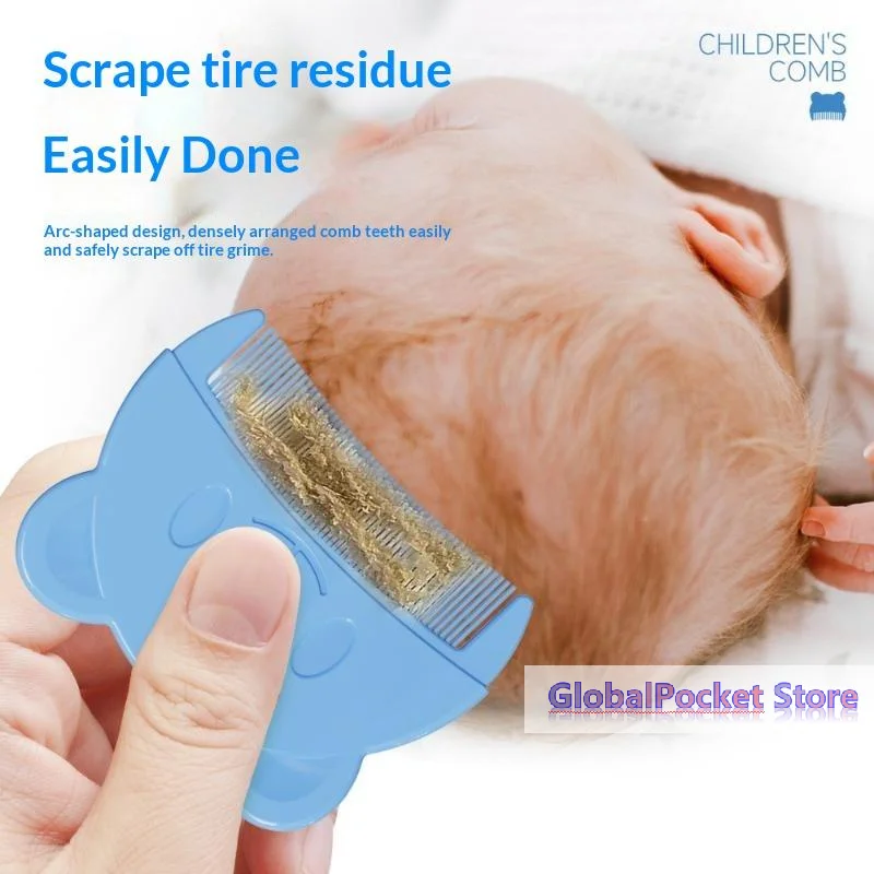 2pcs Set Infant Silicon Head Massager Fetal Head Fat Comb Toddler Bathing Soft Comb Newborn Hair Cleaning Baby Care Accessories
