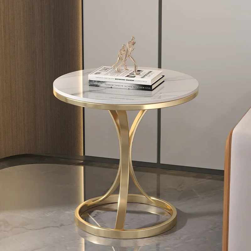 

Light luxury rock slab small coffee table side few marble living room sofa corner few simple movable balcony small round