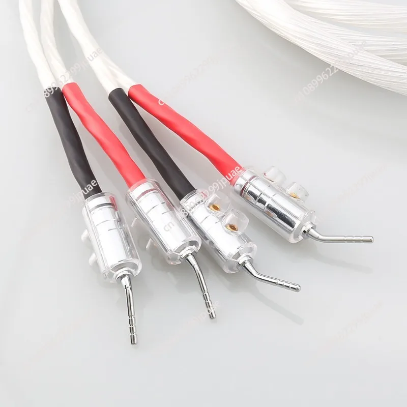 For 5N OCC Silver-plated Fever, Main Speaker Cable,  Banana Head Needle Plug Y Plug, Power Amplifier Audio Cable 2.5M view 6