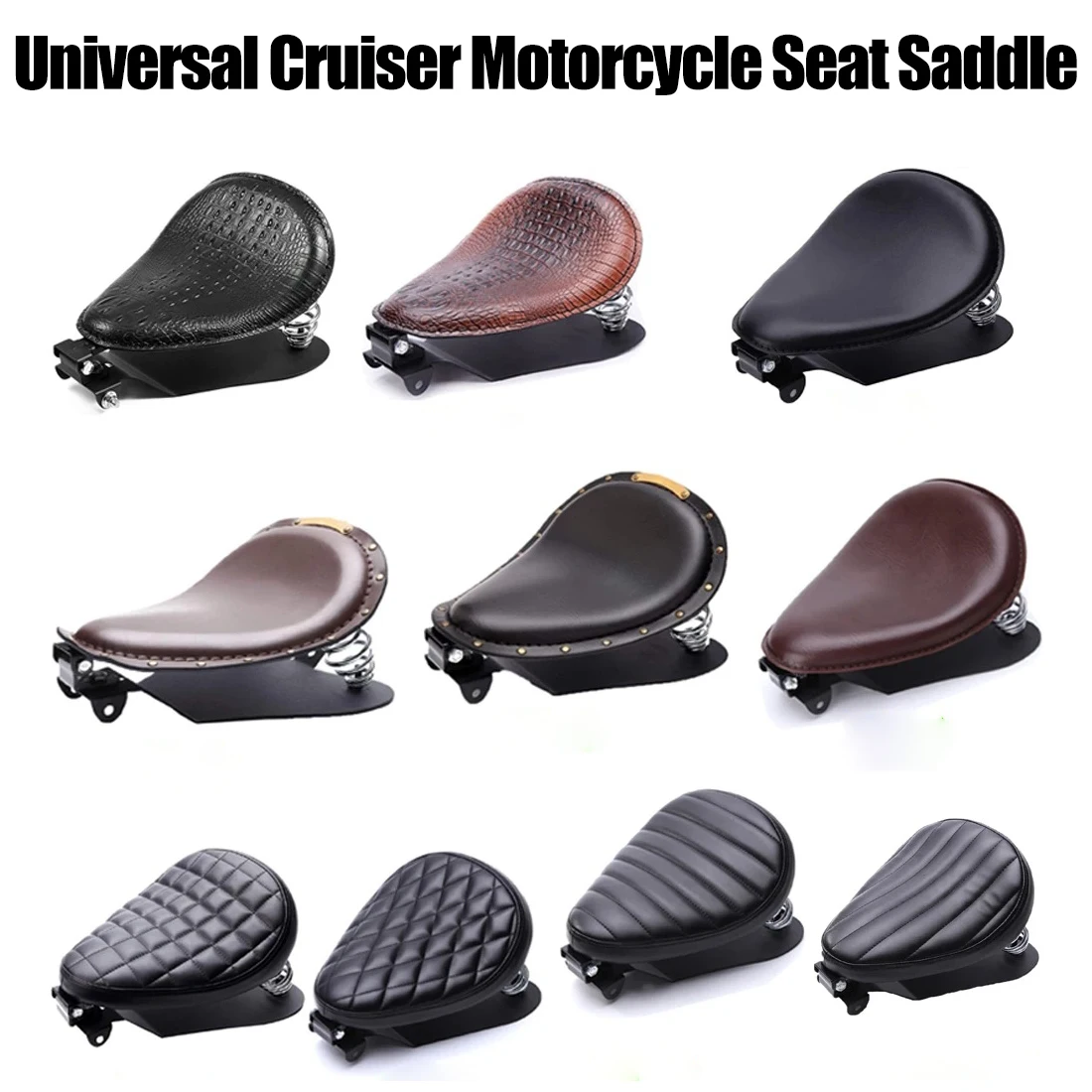 

Universal Cruiser Motorcycle Seat Saddle for Harley Sportster Tracker Scrambler Bratstule Cafe Racer Seat Modified Accessories