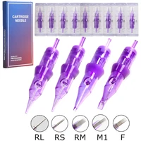 10 unids/caja Bugpin cartucho de tatuaje agujas cartuchos para tatuar aguja de tatuaje desechable RL RS RM para máquina de tatuaje rotativa