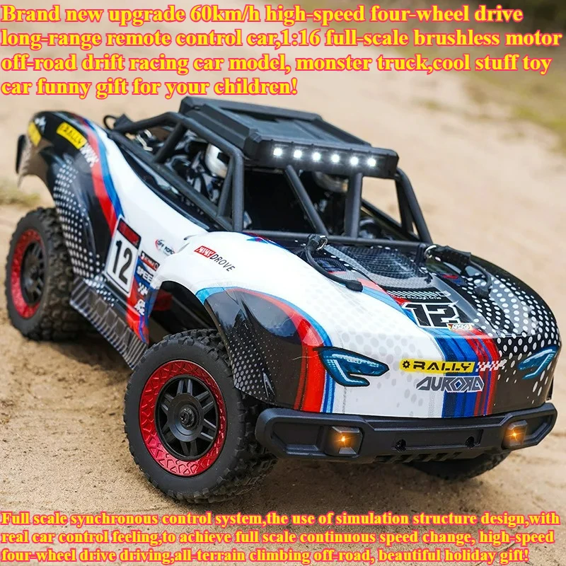 Cool Stuff Toy Car Funny Gift-60km/h High-speed 4WD Rc Truck,1:18 Off-road Rc Car,Remote Control Car,Monster Truck,Toys for Kids