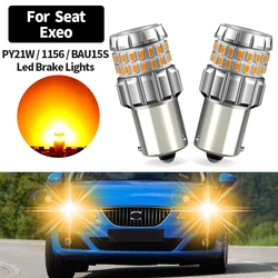 2PCS 1156 PY21W BAU15S Orange Canbus No Hyper Flash For Seat Exeo 3R ST 2008-2013 LED Turn Signal Lights Amber Car Bulb No Error