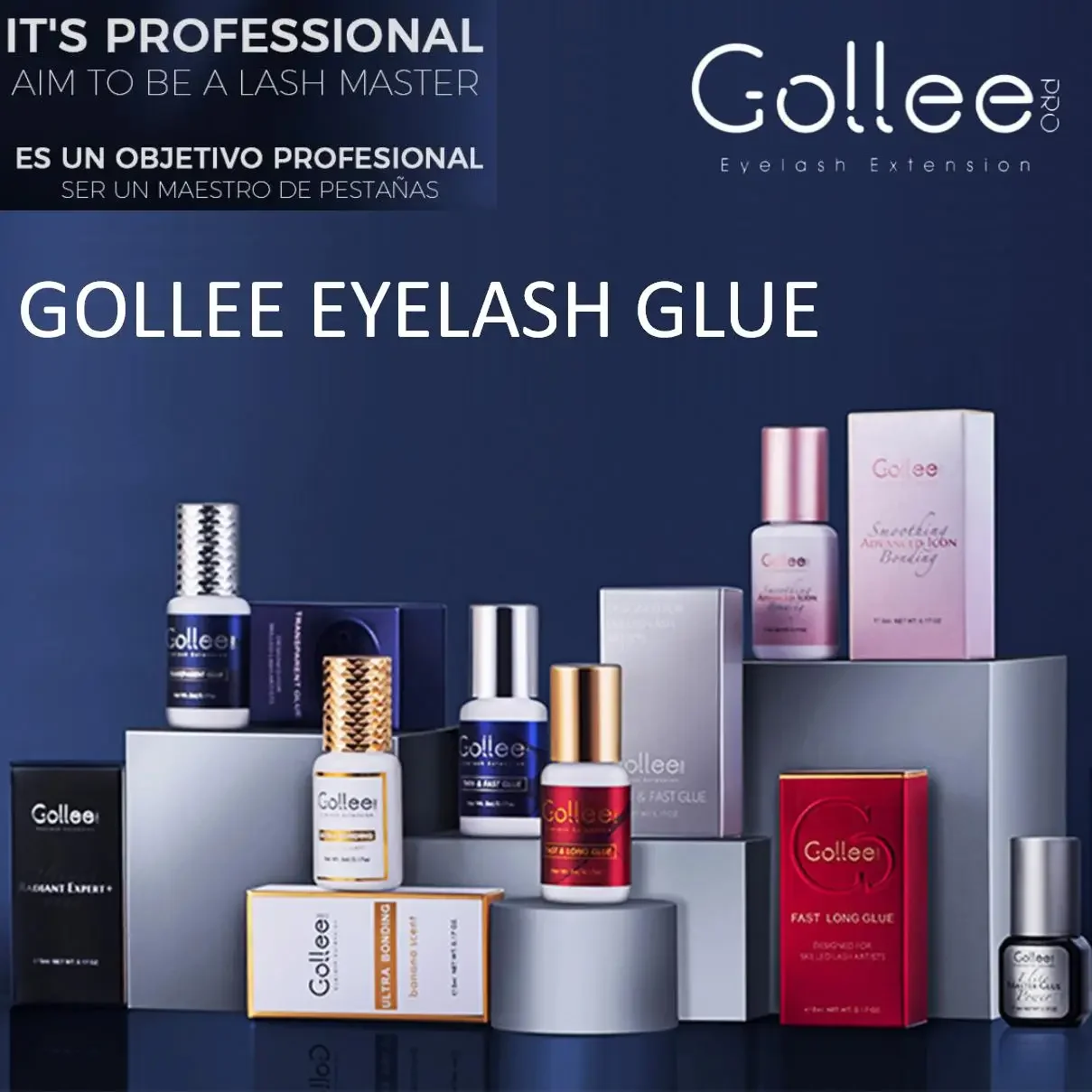 Gollee 5ml Eyelash Extension Glue 0.5 Second Fast Drying False Eye Lash Extension Glue Gollee Super Bonder Eyelash Glue Primer
