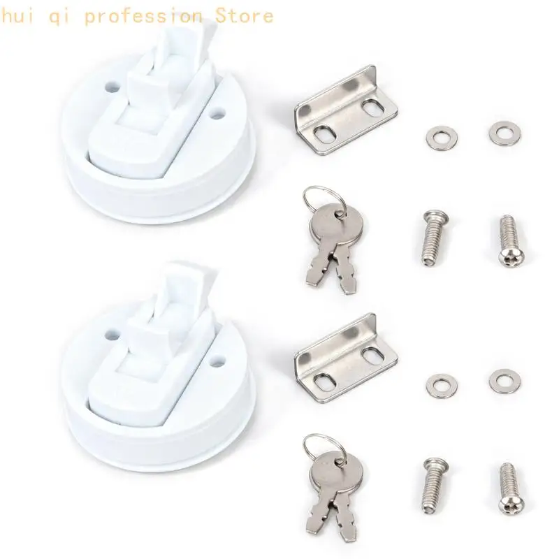 Marine-Inspektionsplatten-Schloss-Set mit bündigem Zuggriff, verschlüsselte Deckzugangsbeschläge aus Nylon, 2er-Pack für – Detail 4
