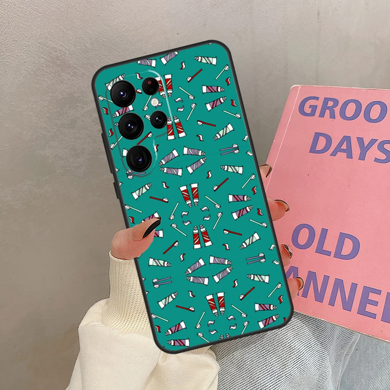 Tandarts Tand Mondhygiënist Case Voor Samsung Galaxy S25 Ultra S20 S21 S22 S23 S24 Ultra S9 S10 Plus S25 FE Cover Coque