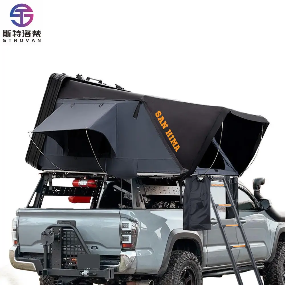 

STLF LZS SAN HIMA 4 Person Aluminum Clamshell Hard Shell Roof Top Tent Car Hardshell Rooftop Tent RTT for 4x4 Offroad Camping