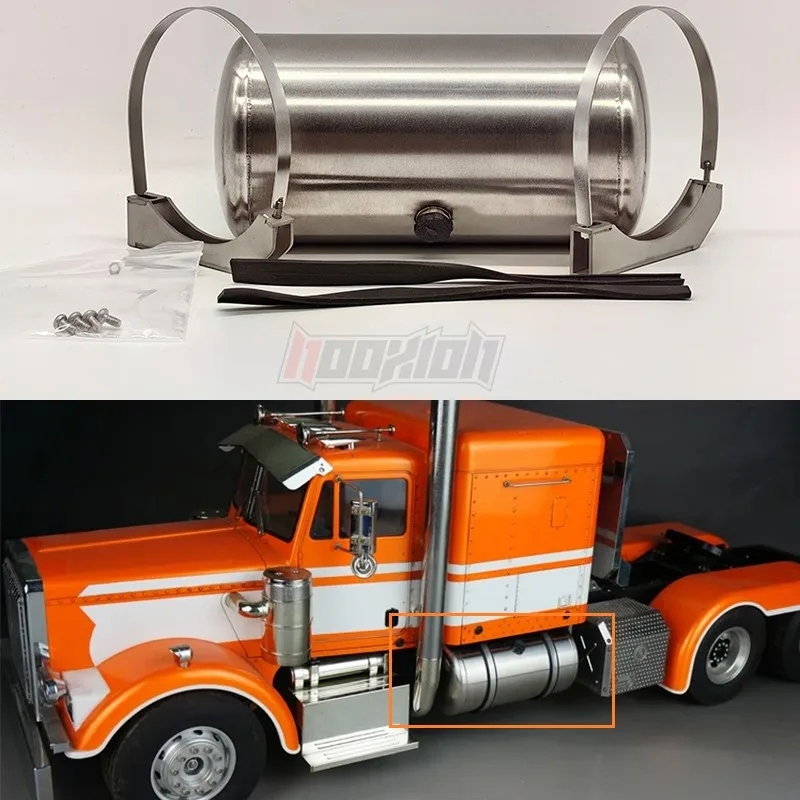 Scaleclub Model For Tamiya 1/14 Stainless Steel Round Fuel Tank For King For GL For Global Fuel Tank American Fuel Tank