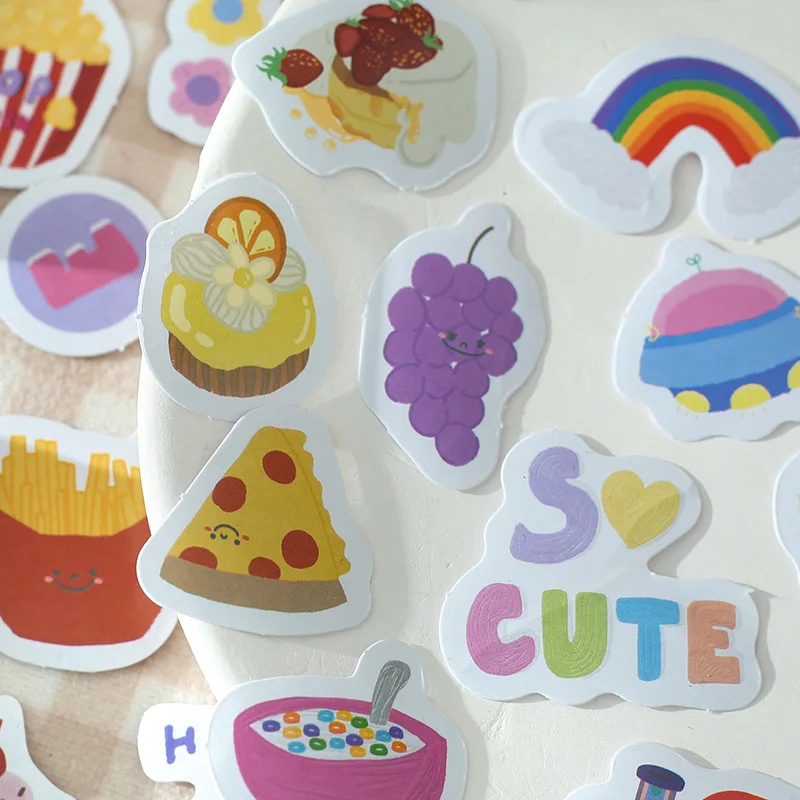 40 pcs/lot Kawaii Cartoon Mini Stickers Planner cute Scrapbooking material Junk Journal Supplies