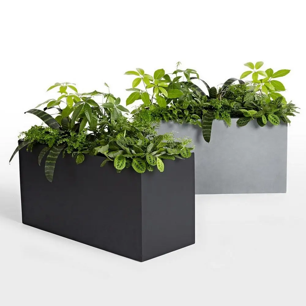 *Custom Fiberglass Flower Pots Planters Indoor Outdoor Flower Pot flower pot decoration  Artificial Potted Flowers mall use
